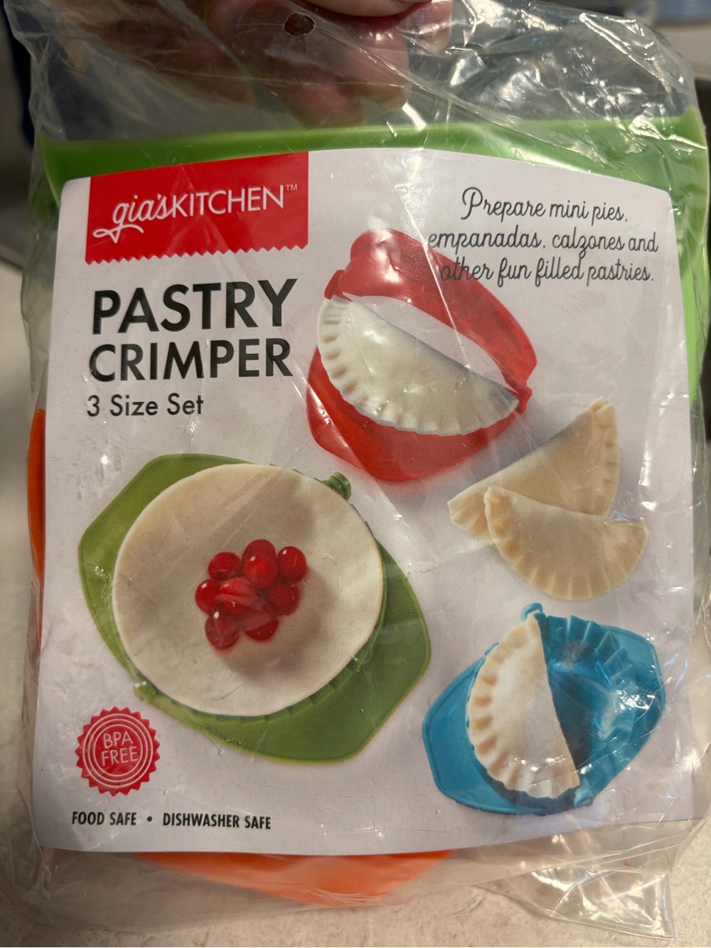 gia's Kitchen Green Pastry Crimper - 3 Size Set